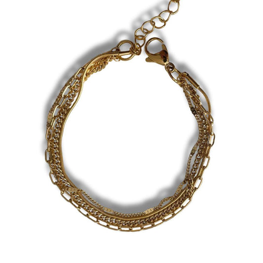 18k Gold PVD Layered Bracelet - The Smart Minimalist