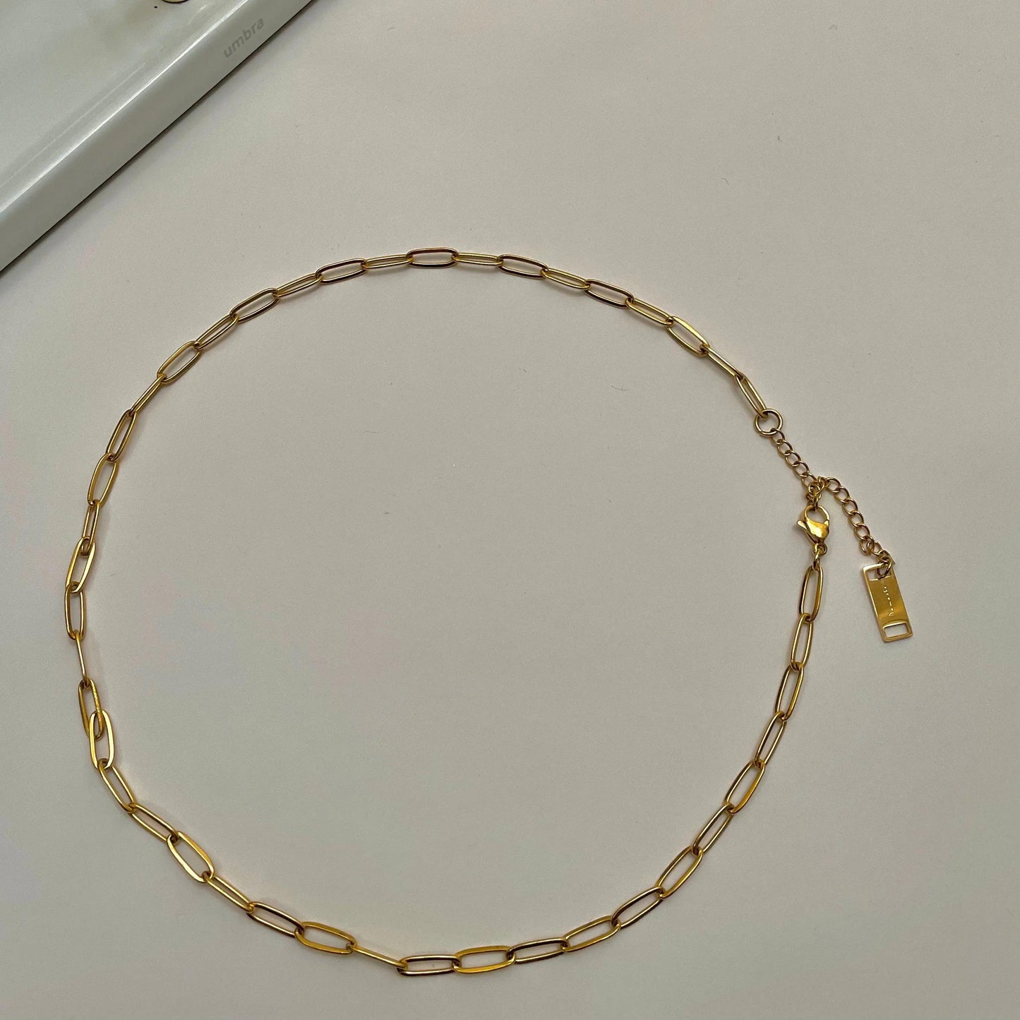 Paperclip Link Choker - 18k Gold - The Smart Minimalist