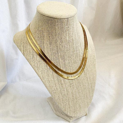 Classic Herringbone Necklace - Silver, Rose Gold or 18k Gold - The Smart Minimalist