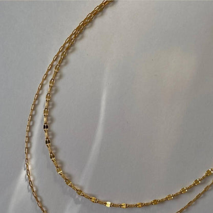 18k Gold Dainty Layered Necklace - The Smart Minimalist