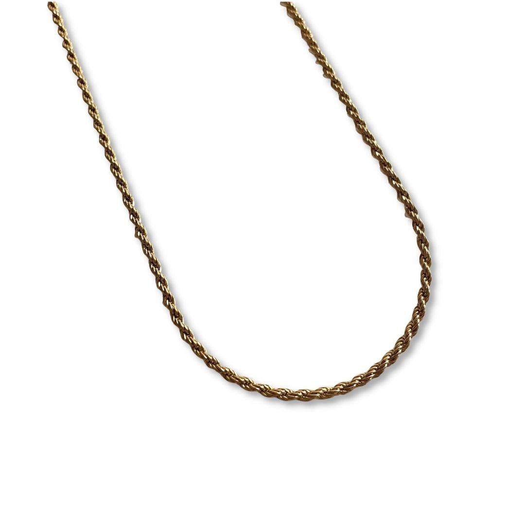 2mm Slim Gold Rope Corde Necklace - The Smart Minimalist