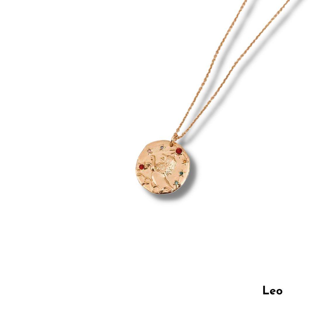 The Smart Minimalist 18k Gold waterproof horoscope necklace   Leo