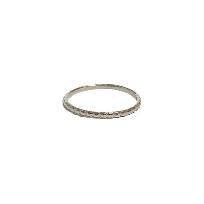 925 Silver Dainty Pleated Silver Stacking Ring - The Smart Minimalist