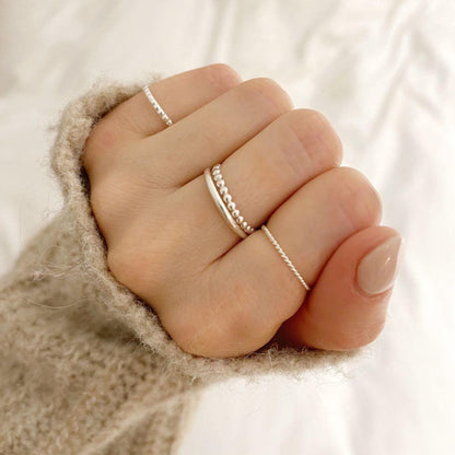 Bubble Stacking Ring - 925 Silver - The Smart Minimalist