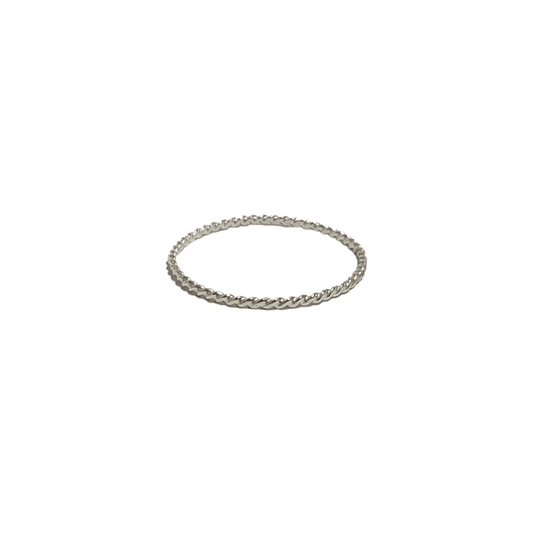 925 Silver Stacking Ring - Twist Detail - The Smart Minimalist