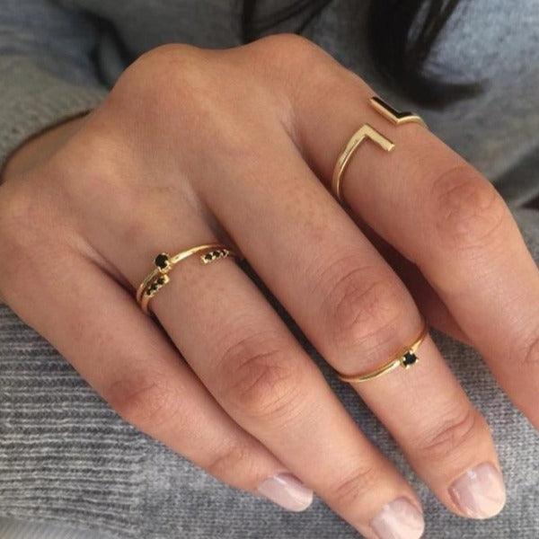 the smart minimalist Surprise Bag - Set of 3 Vermeil Stacking Rings