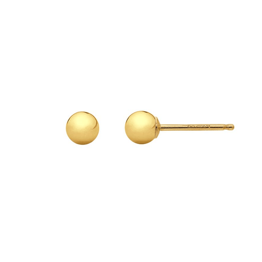 Classic Ball Stud Earrings - The Smart Minimalist - Classic Dot Stud Earrings - 14k Gold or 925 Silver 