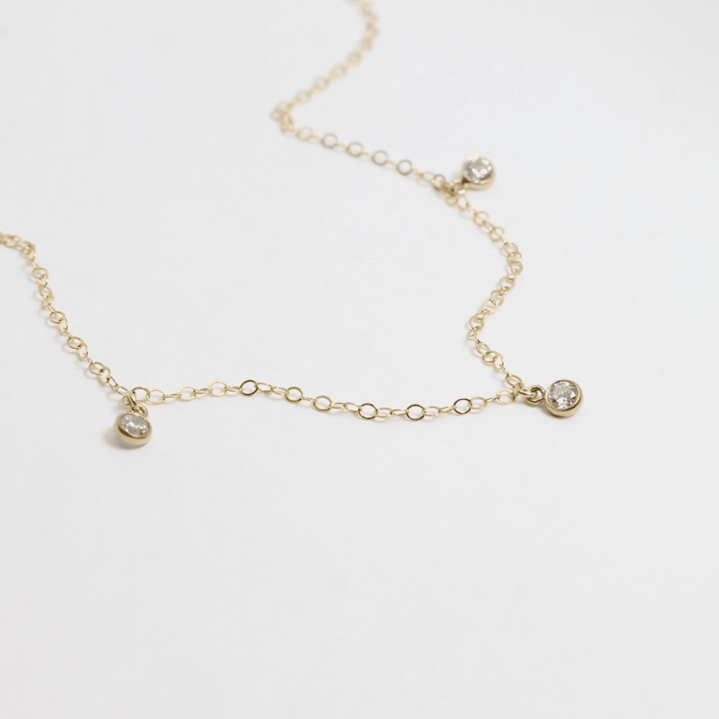 Crystal Drop Anklet - 14k Gold or Silver - The Smart Minimalist