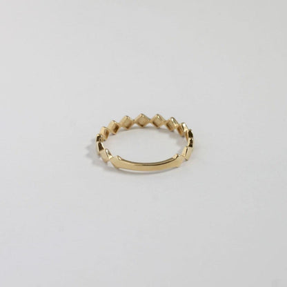 10k Gold Art Deco Ring - Handmade In Canada - The Smart Minimalist