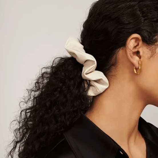 the smart minimalist Faux Leather Scrunchie - 2 Pack