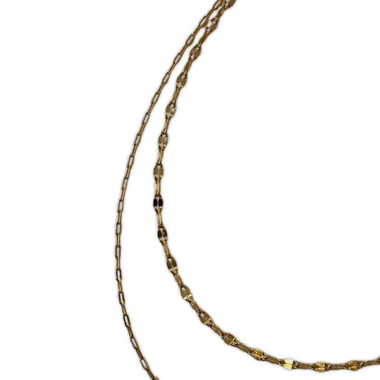 The Smart Minimalist - Dainty 2 Layer Stacking Necklace - 18K PVD Gold Plated Jewelry