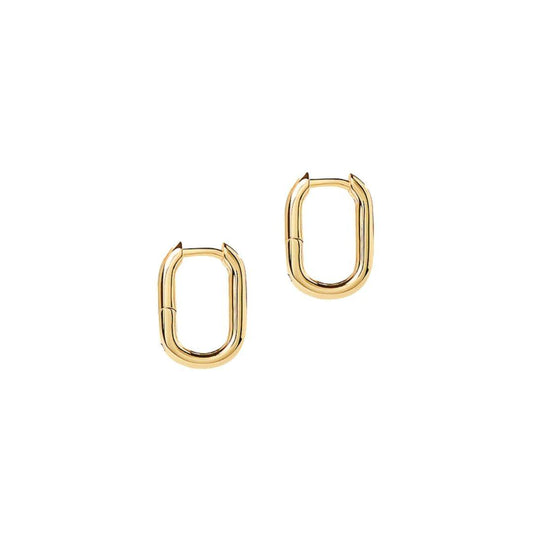 The Smart Minimalist - Square Hoop Earrings - 18k Gold PVD