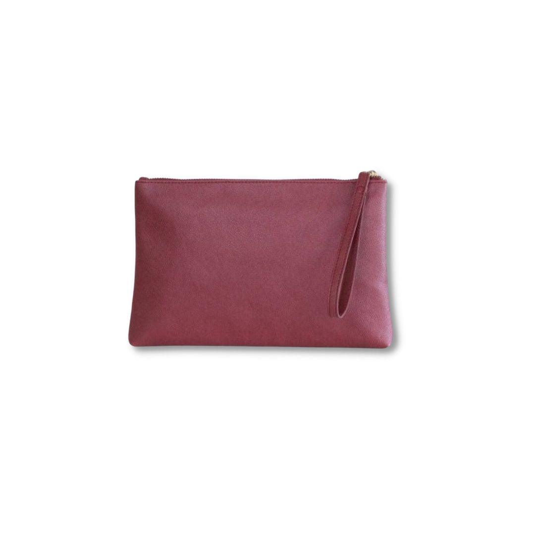 Apple Leather Wristlet - Red Berry - The Smart Minimalist