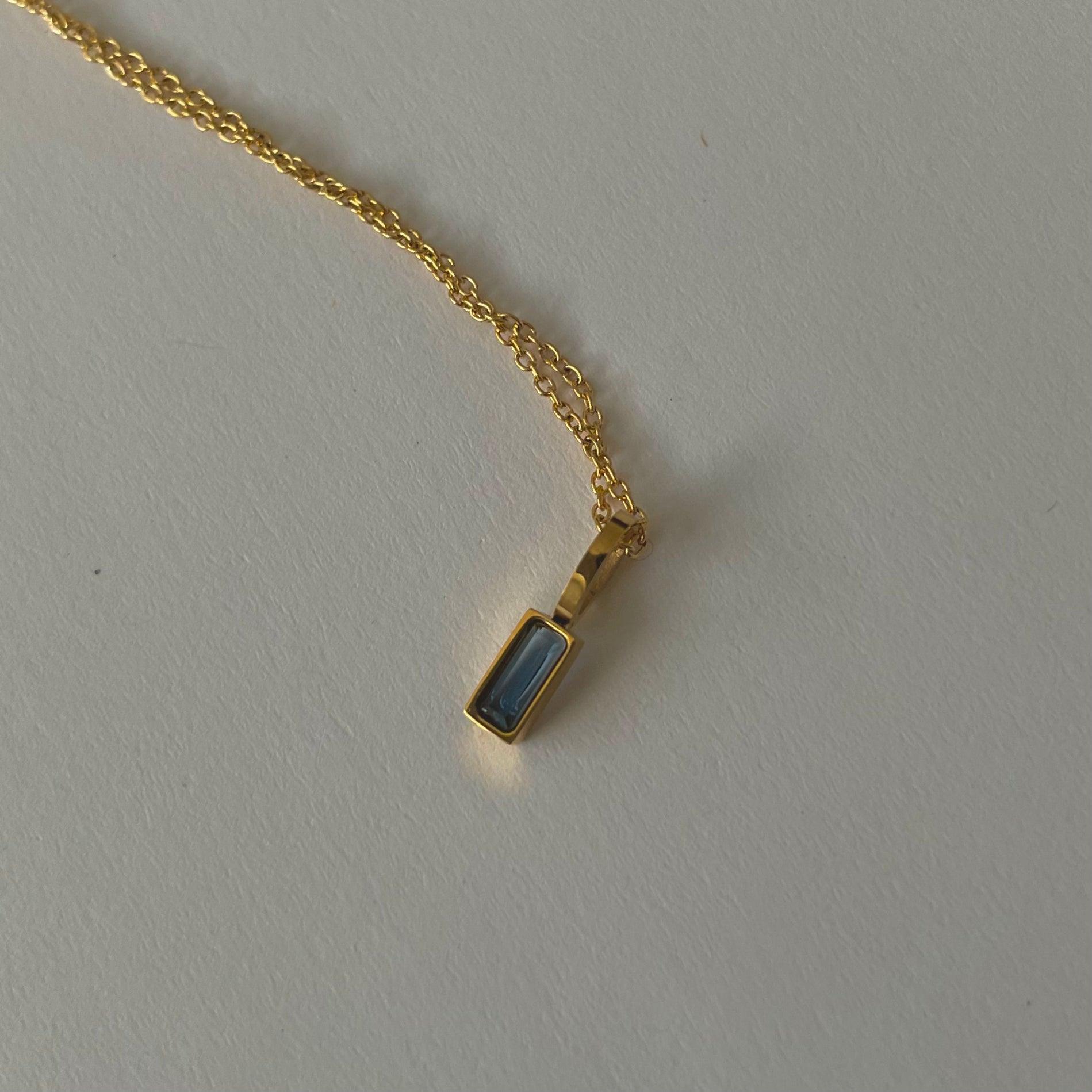 Birthstone Charm Necklace - 18k Gold PVD - The Smart Minimalist