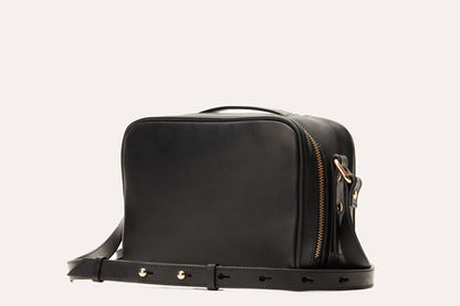 Black Leather Crossbody Box Bag - The Smart Minimalist