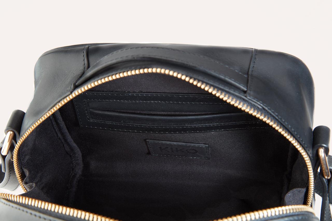 Black Leather Crossbody Box Bag - The Smart Minimalist