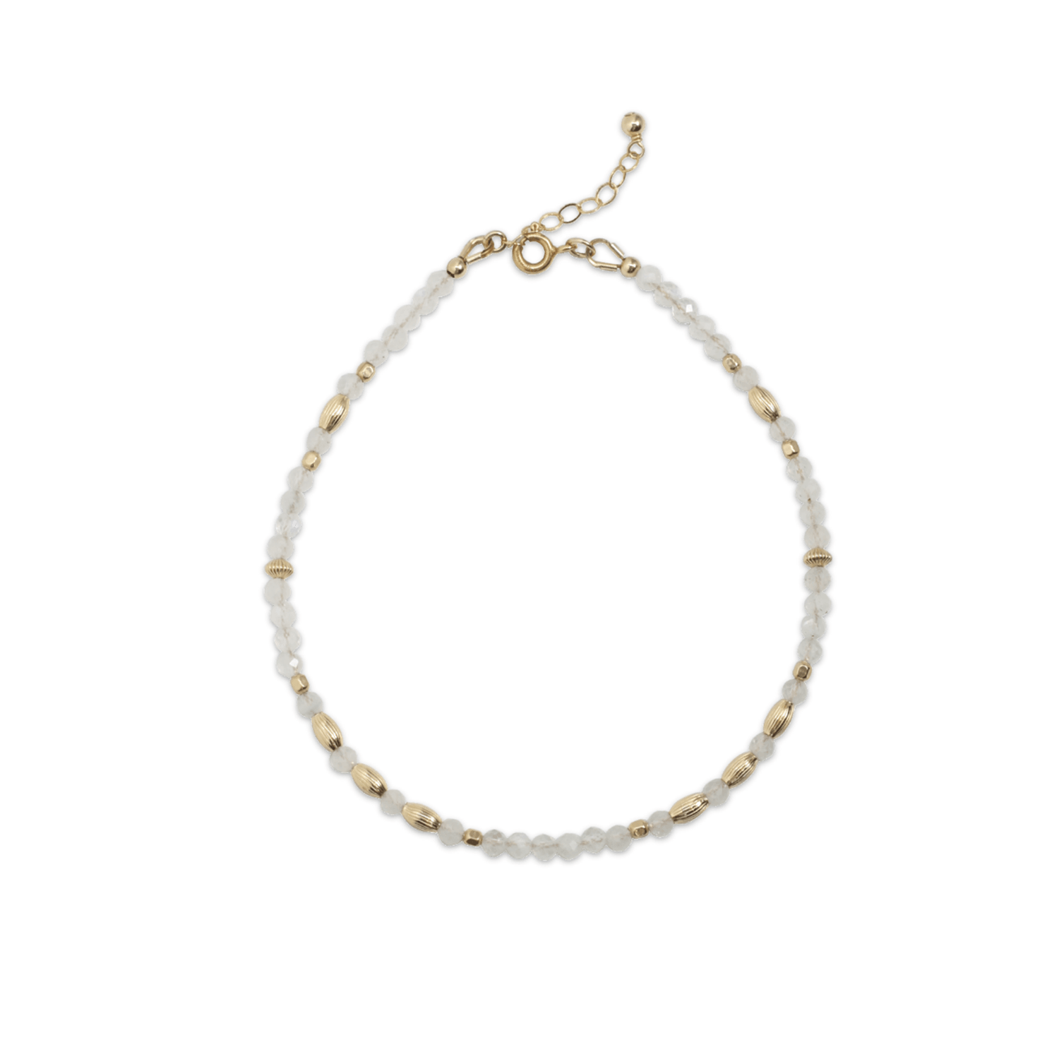 14k Gold Enchanted Moonstone Anklet - The Smart Minimalist