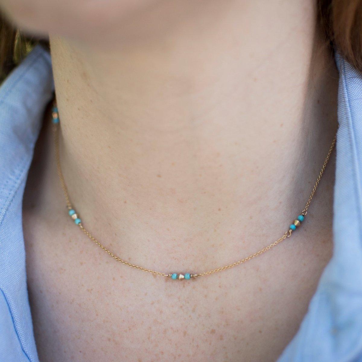 Turquoise Beaded Necklace - The Smart Minimalist