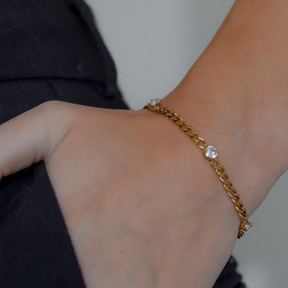 Cuban Link Sparkle Bracelet - The Smart Minimalist