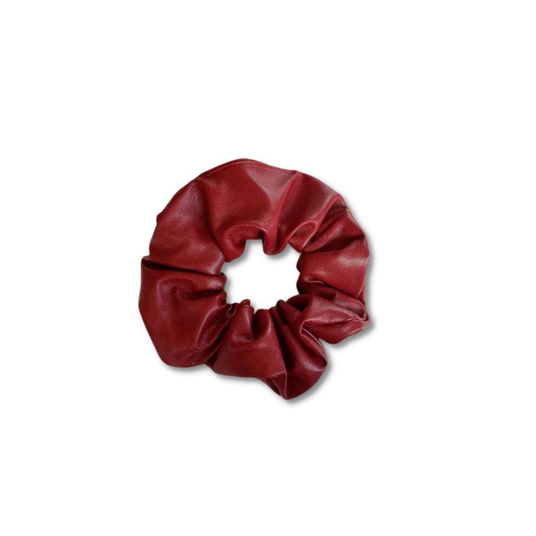 Faux Leather Scrunchie Hair Tie - 2 Pack